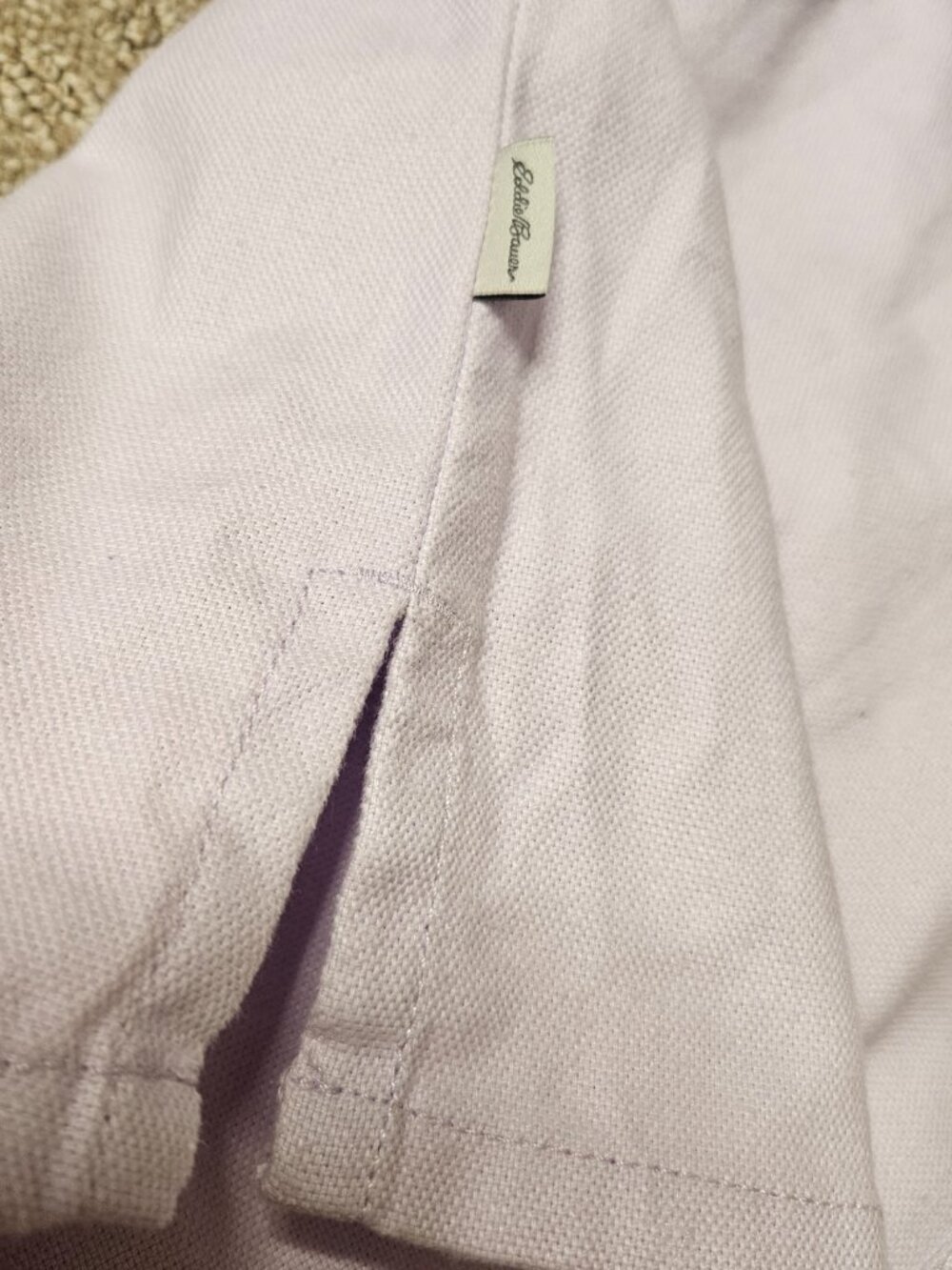 NWT EDDIE BAUER EB Hemplify Utility SS Dress Women's L Lavender Mist Hemp Blend - Picture 8 of 10